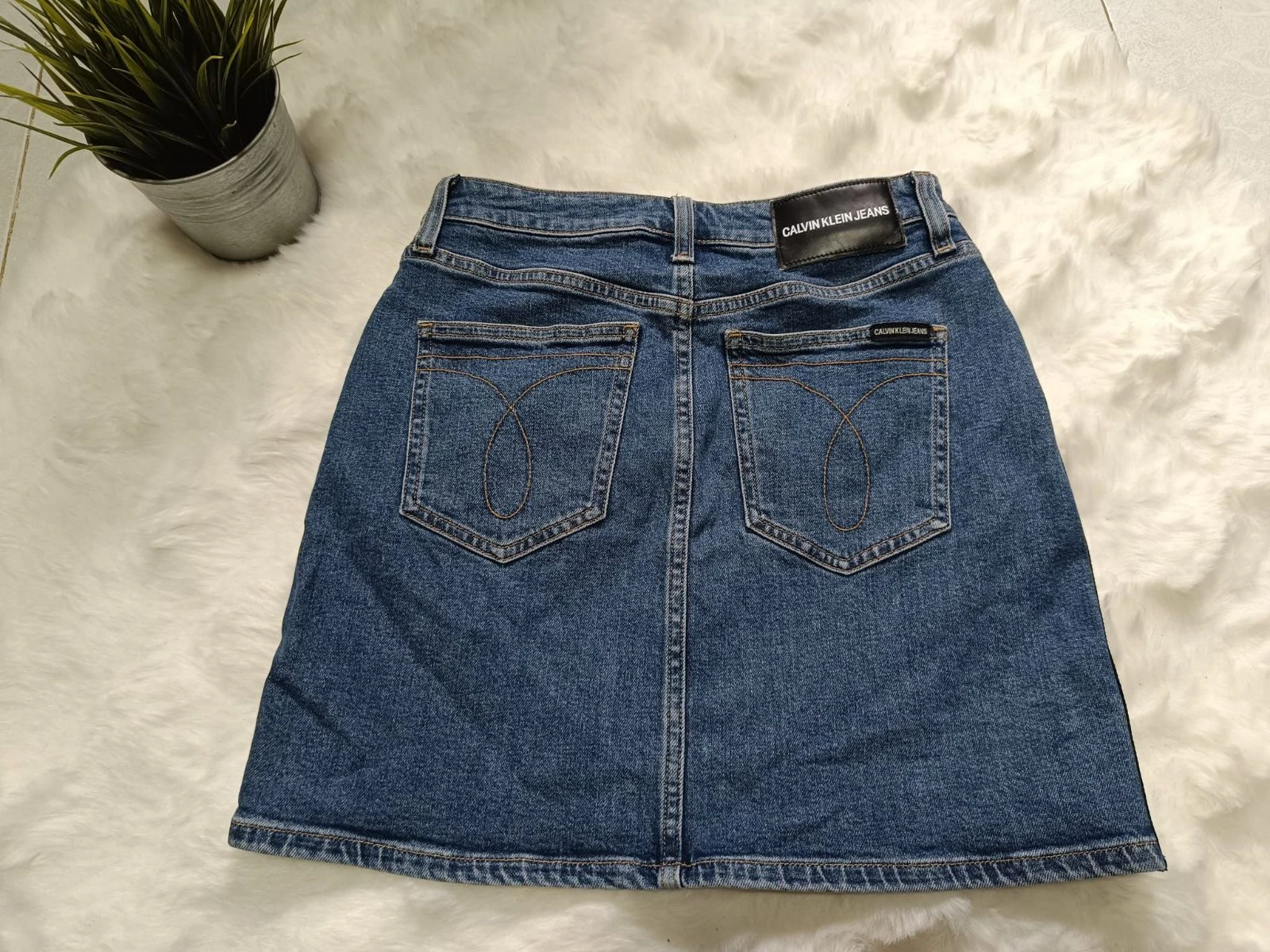 falda Calvin Klein vaquera algodón - jupe en jean mini femme – photo 9